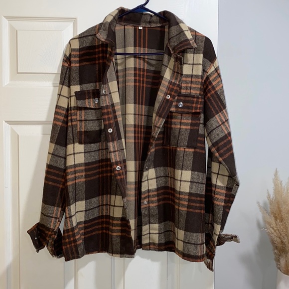 SHEIN Jackets & Blazers - Brown shacket